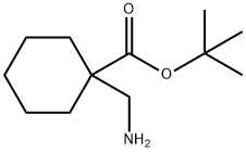 1-Aminomethyl-cyclohexanecarboxylic acid tert-butyl ester 化学構造式