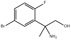 2-氨基-2-(5-溴-2-氟苯基)丙-1-醇, 1266784-24-0, 结构式