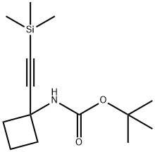 N-Boc-1-[(trimethylsilyl)ethynyl]cyclobutanamine Structure