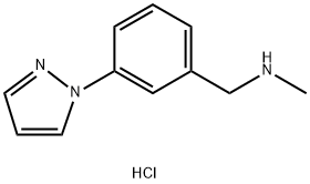 N-Methyl-1-[3-(1H-pyrazol-1-yl)phenyl]methanamine hydrochloride Structure