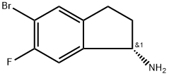 (S)-5-溴-6-氟-2,3-二氢-1H-茚-1-胺,1272745-97-7,结构式