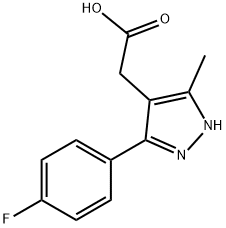 [5-(4-fluorophenyl)-3-methyl-1H-pyrazol-4-yl]acetic acid Structure