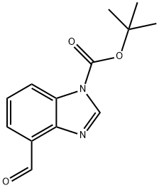 tert-Butyl 4-formyl-1H-benzo[d]imidazole-1-carboxylate Structure
