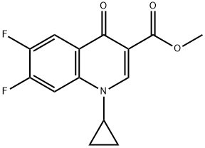 甲基 1-环丙基-6,7-二氟-4-氧代-1,4-二氢喹啉-3-甲酸酯 结构式