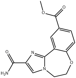 methyl 2-carbamoyl-5,6-dihydrobenzo[f]imidazo[1,2-d][1,4]oxazepine-10-carboxylate Structure