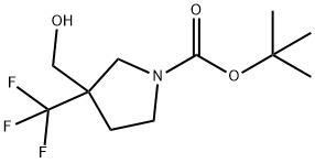 Tert-Butyl 3-(Hydroxymethyl)-3-(Trifluoromethyl)Pyrrolidine-1-Carboxylate Struktur