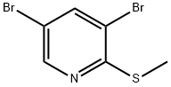 3,5-二溴-2-(甲硫基)吡啶 结构式