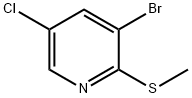 3-溴-5-氯-2-(甲基硫烷基)吡啶,1289214-24-9,结构式