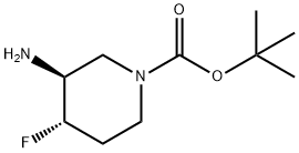 tert-butyl (3S,4S)-3-amino-4-fluoropiperidine-1-carboxylate Struktur