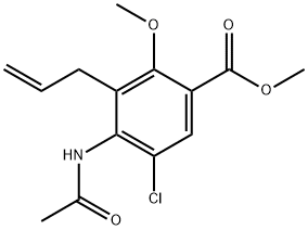 Methyl 4-acetamido-3-allyl-5-chloro-2-methoxybenzoate,129529-37-9,结构式