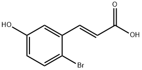 2-丙烯酸,3-(2-溴-5-羟基苯基)-,(2E)-, 1296209-28-3, 结构式