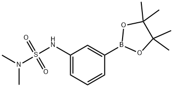 N,N-二甲基-N'-[3-(4,4,5,5-四甲基-1,3,2-二氧硼杂环戊烷-2-基)苯基]磺酰胺 结构式