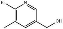 2-Bromo-3-methyl-5-(hydroxymethyl)pyridine 化学構造式