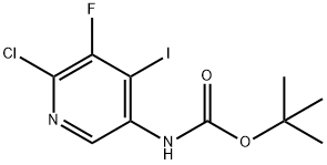 TERT-BUTYL (6-CHLORO-5-FLUORO-4-IODOPYRIDIN-3-YL)CARBAMATE(WXG00223) Structure