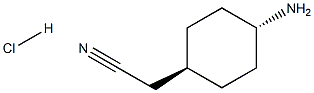 2-[trans-4-aminocyclohexyl]acetonitrile hydrochloride 化学構造式