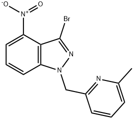 3-bromo-1-((6-methylpyridin-2-yl)methyl)-4-nitro-1H-indazole