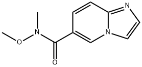 N-methoxy-N-methylimidazo[1,2-a]pyridine-6-carboxamide Struktur