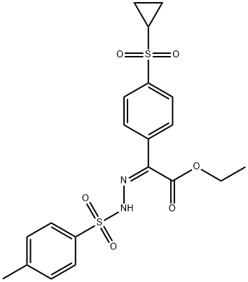 (4-cyclopropylsulfonyl)phenyl-oxo-acetic acid ethyl ester p-toluene sulfonyl hydrazone Structure