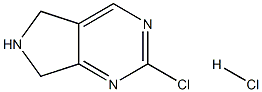 2-Chloro-6,7-dihydro-5H-pyrrolo[3,4-d]pyrimidine hydrochloride 结构式