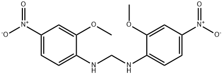 N,N'-METHYLENEBIS(2-METHOXY-4-NITROANILINE) Struktur