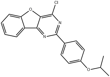 4-chloro-2-(4-isopropoxyphenyl)benzofuro[3,2-d]pyrimidine Struktur