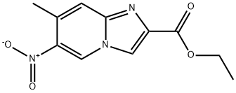ETHYL 7-METHYL-6-NITROIMIDAZO[1,2-A]PYRIDINE-2-CARBOXYLATE, 132272-53-8, 结构式