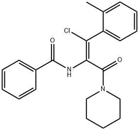 (Z)-N-(1-chloro-3-oxo-3-(piperidin-1-yl)-1-o-tolylprop-1-en-2-yl)benzamide Structure