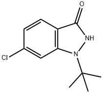 1-(tert-Butyl)-6-chloro-1,2-dihydro-3H-indazol-3-one 化学構造式