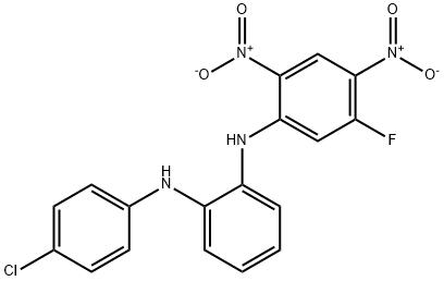 N1-(4-chlorophenyl)-N2-(5-fluoro-2,4-dinitrophenyl)benzene-1,2-diamine, 1332634-91-9, 结构式