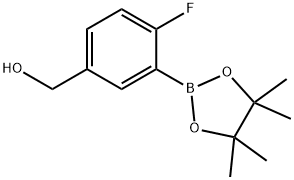 4-氟-3-(四甲基-1,3,2-二氧杂硼烷-2-基)苯基]甲醇, 1333264-06-4, 结构式