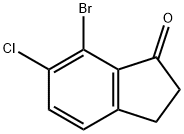 7-Bromo-6-chloro-indan-1-one Structure