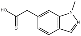 2-(1-メチル-1H-インダゾール-6-イル)酢酸 化学構造式