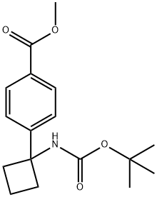 Benzoic acid, 4-[1-[[(1,1-dimethylethoxy)carbonyl]amino]cyclobutyl]-, methyl ester