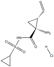 (1R,2R)-1-amino-N-(cyclopropylsulfonyl)-2-vinyl-cyclopropanecarboxaMide hydrochloride Structure