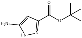 5-氨基-1H-吡唑-3-羧酸叔丁酯 结构式