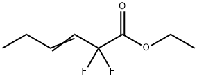 Ethyl2,2-difluorohex-3-enoate Struktur