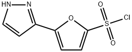 5-(1H-Pyrazol-5-yl)-2-furansulfonyl chloride 结构式