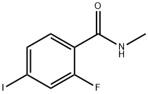 N-甲基-2-氟-4-碘苯甲酰胺, 1351185-56-2, 结构式