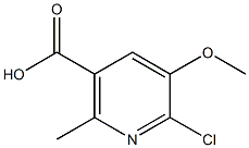 6-Chloro-5-methoxy-2-methylnicotinic acid Structure