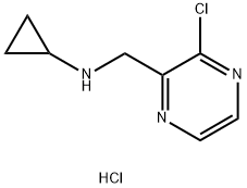 N-((3-CHLOROPYRAZIN-2-YL)METHYL)CYCLOPROPANAMINE HYDROCHLORIDE 结构式