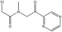 2-Chloro-N-methyl-N-(2-oxo-2-pyrazin-2-yl-ethyl)-acetamide Struktur