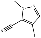 1H-Pyrazole-5-carbonitrile, 4-iodo-1-methyl- Structure