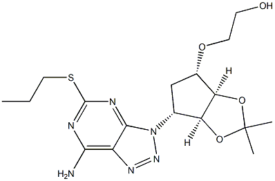 2-[[(3aR,4S,6R,6aS)-6-(7-azanyl-5-propylsulfanyl-[1,2,3]triazolo[4,5-d]pyrimidin-3-yl)-2,2-dimethyl-4,5,6,6a-tetrahydro-3aH-cyclopenta[d][1,3]dioxol-4-yl]oxy]ethanol