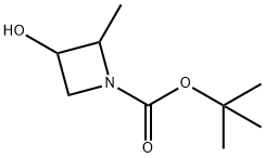 叔丁基3-羟基-2-甲基氮杂环丁烷-1-羧酸叔丁酯,1354955-59-1,结构式