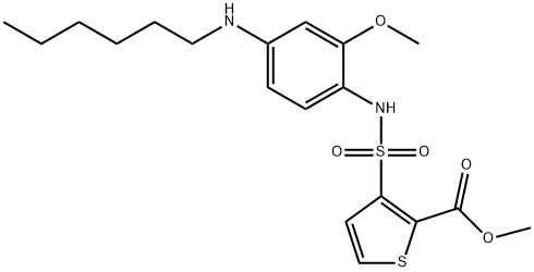 1356497-91-0 3-[[[4-(Hexylamino)-2-methoxyphenyl]amino]sulfonyl]-2-thiophenecarboxylic acid methyl ester