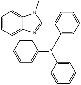 1-メチル-2-[2-(ジフェニルホスフィノ)フェニル]-1H-ベンゾイミダゾール 化学構造式
