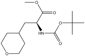 (S)-methyl 2-(tert-butoxycarbonylamino)-3-(tetrahydro-2H-pyran-4-yl)propanoate 化学構造式