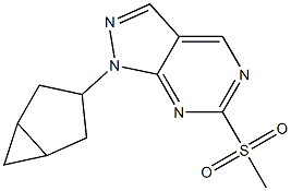 1-(Bicyclo[3,1,0]hexan-3-yl)-6-(methylsulfonyl)-1H-pyrazolo[3,4-d]pyrimidine Structure