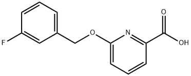 6-((3-fluorobenzyl)oxy)picolinic acid 化学構造式
