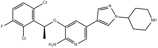 2-Pyridinamine, 3-[(1S)-1-(2,6-dichloro-3-fluorophenyl)ethoxy]-5-[1-(4-piperidinyl)-1H-pyrazol-4-yl]-